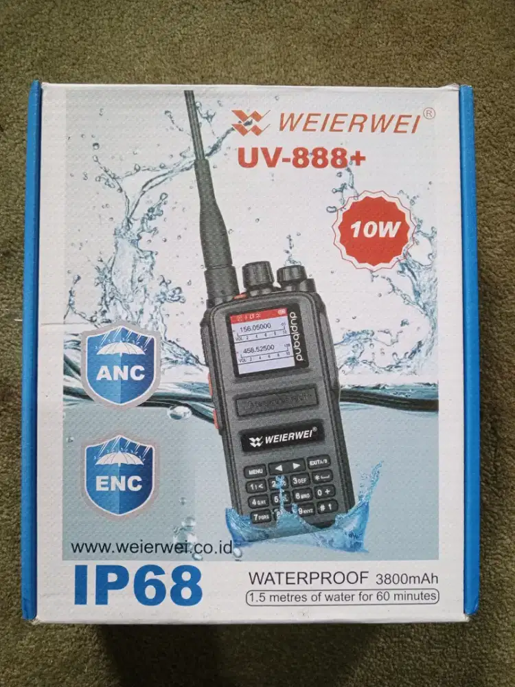 HT Weirwei UV-888 Plus 10W Dual Band IP68 (BARU/NEW)