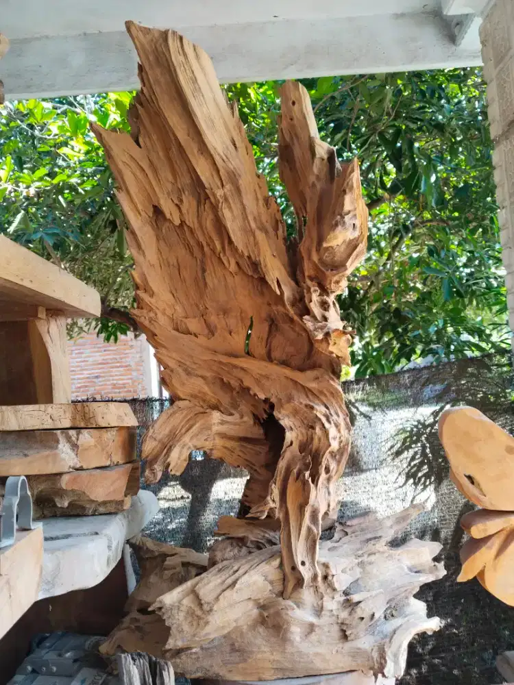 Kayu jati full erosi rustic