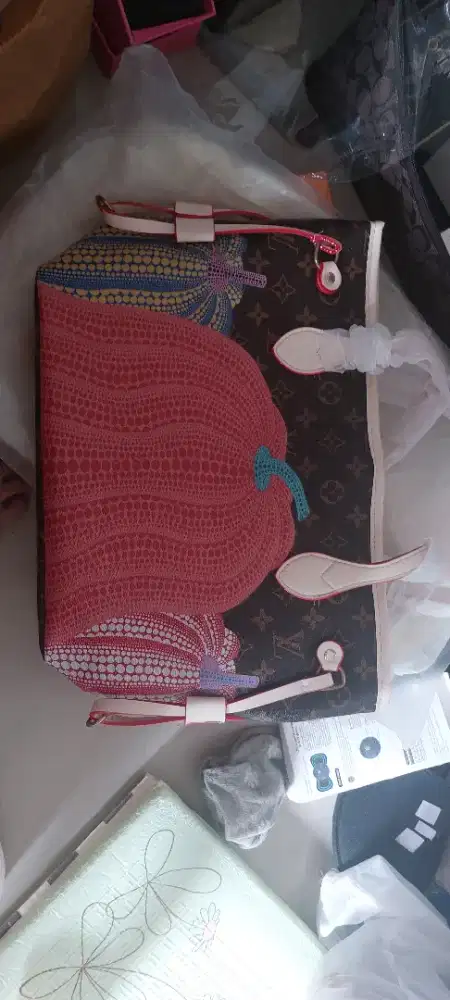 Tas LV neverful pumpkin totebag