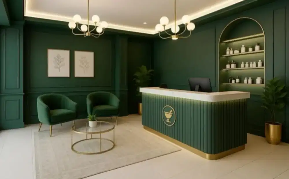 KITCHEN SET, BACKDROP TV, INTERIOR, MEJA KASIR/RESEPSIONIS, DLL.