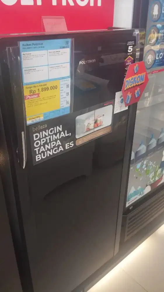 Kulkas polytron 180 L 70 watt