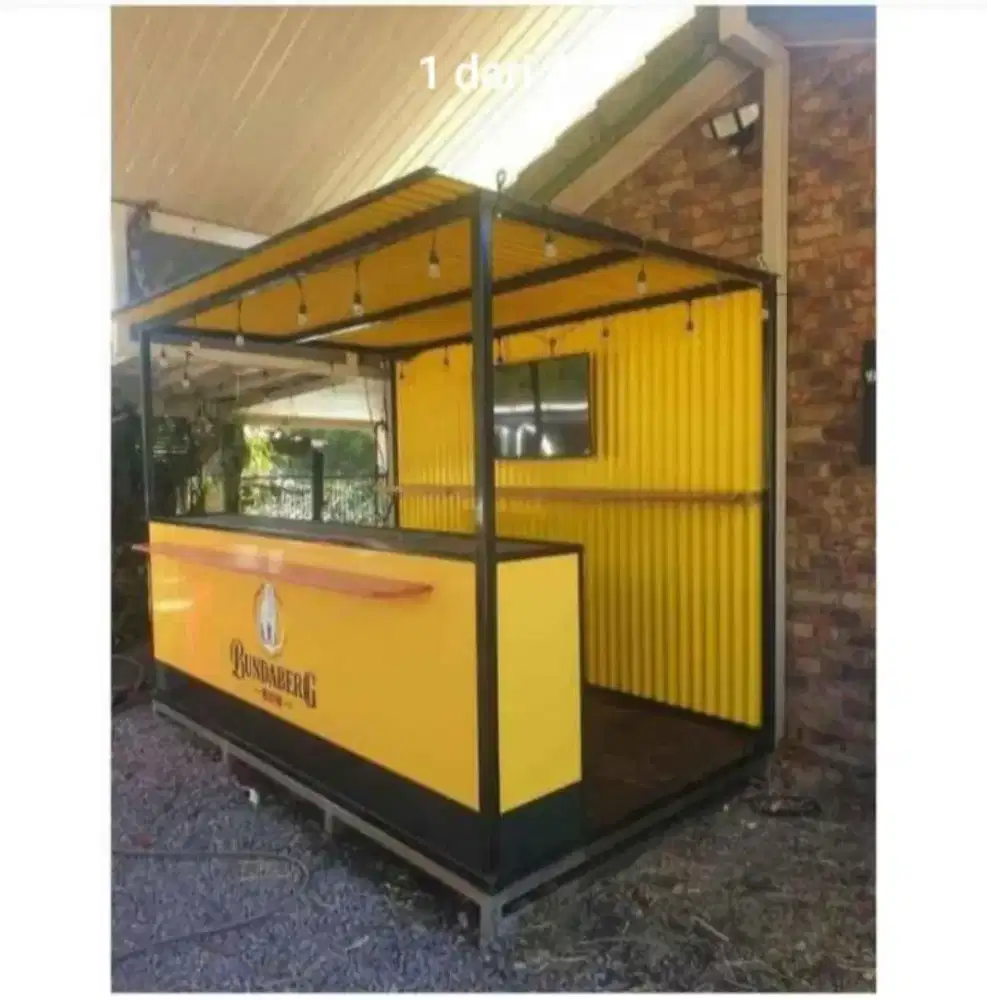 Dijual 1 set kontainer, kompor BBQ, lampu, gas, piring