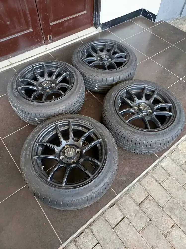 Velg Original Lenso Lebar 8/9 – Mulus 95% Fit Ayla Calya Brio!