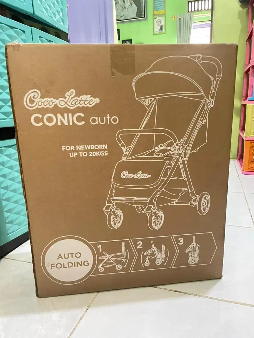 Preoved stroller coco latte conic auto