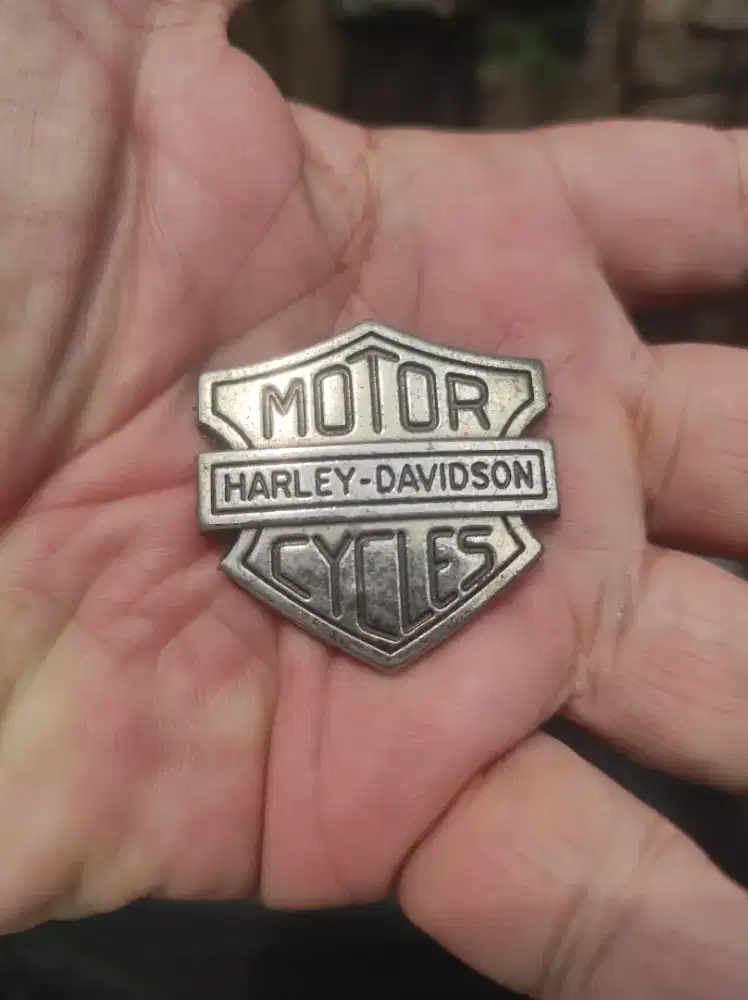 Mainan anak magnet tempelan kulkas Harley Davidson bahan logam berat