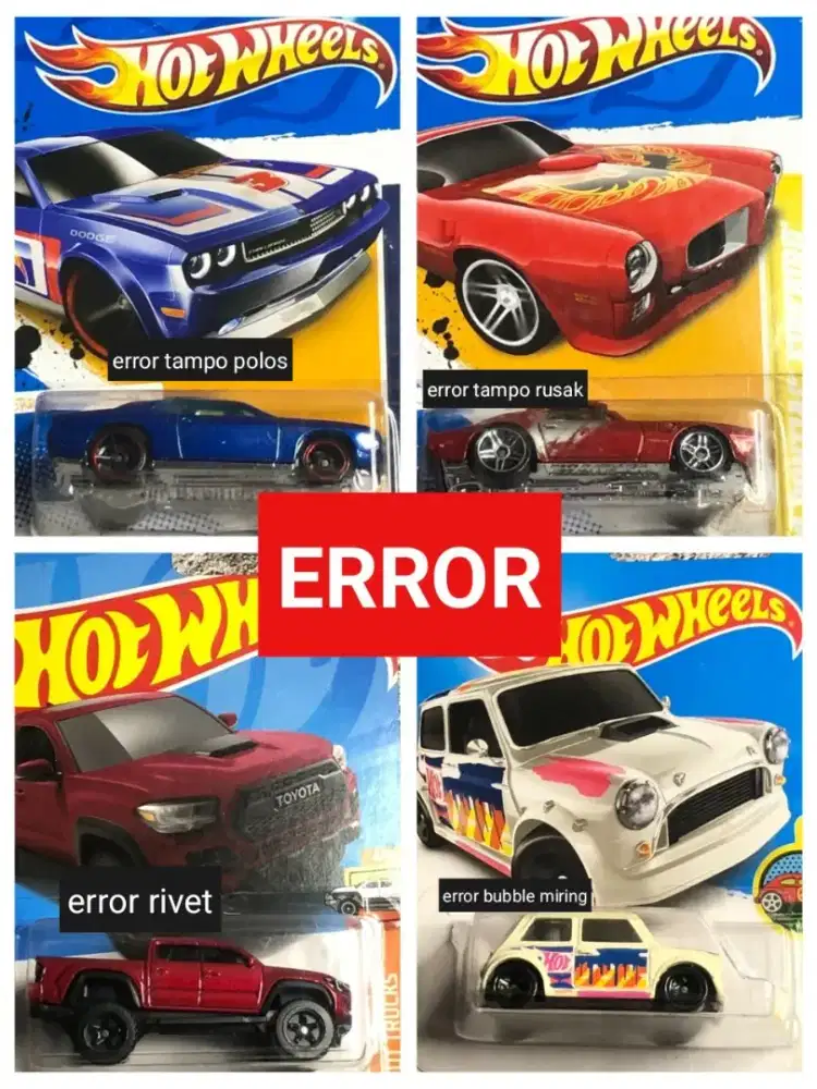 Hot Wheels ERROR Pontiac Firebird Mainan Diecast Langka