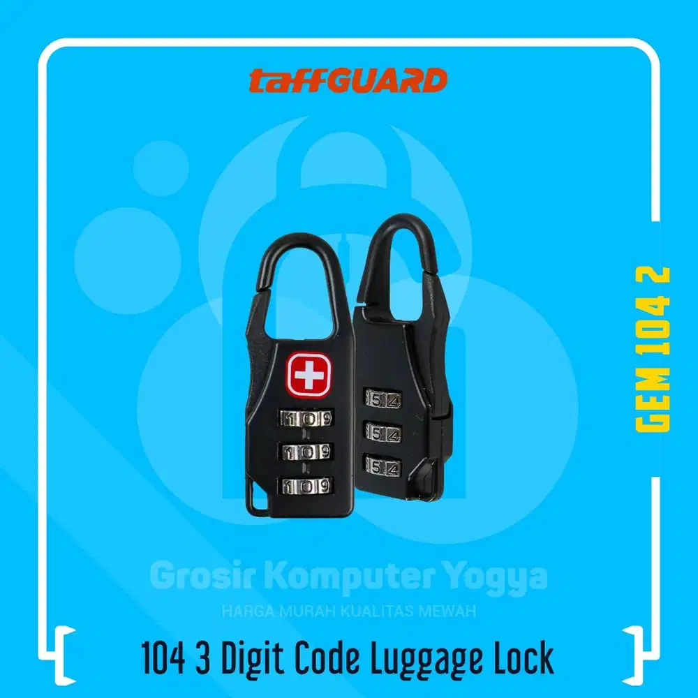 TaffGUARD Z001 3 Digit Code Password Luggage Lock Gembok Koper