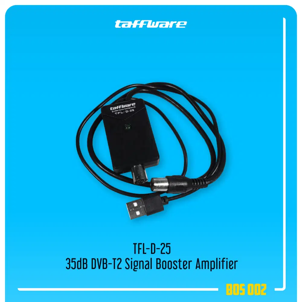 Taffware TFL-D-25 35dB DVB-T2 Signal Booster Amplifier Penguat Sinyal