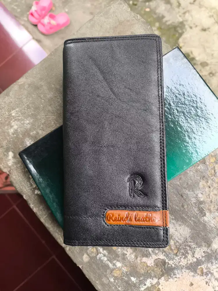 Dompet Panjang Pria Kulit Sapi Asli Tes Bakar