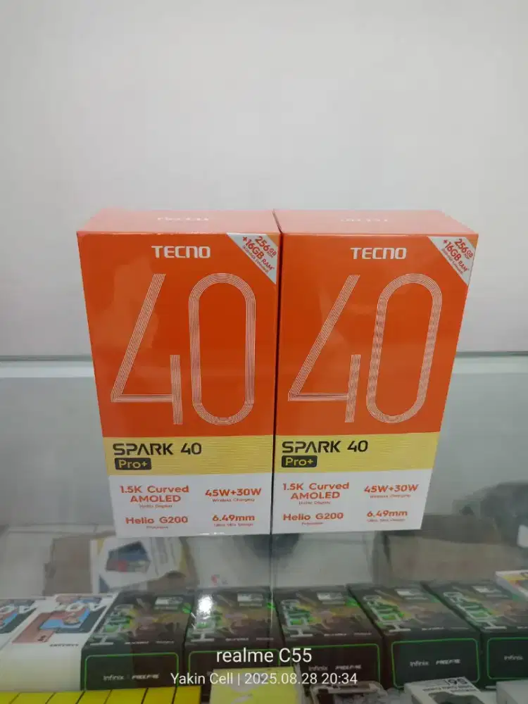 Tecno Spark 40 Pro Plus 8/256 Helio G200 WirelesCharging Garansi Resmi