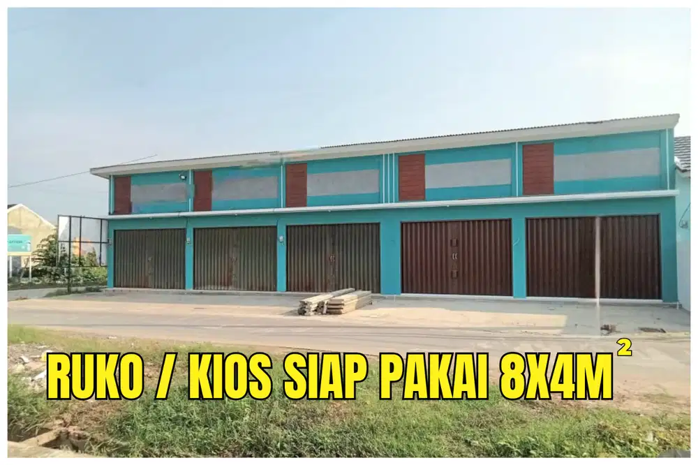 Ruko Kios Komersial Siap Pakai 1 Lantai, Ukuran 8 x 4 Meter Palembang