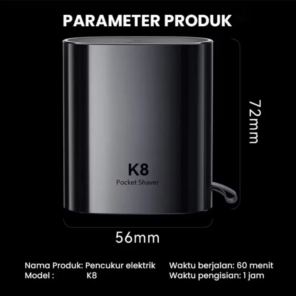 Enchen K8 Electric Shaver Pop-up Mini Portable Type C Charging Ori