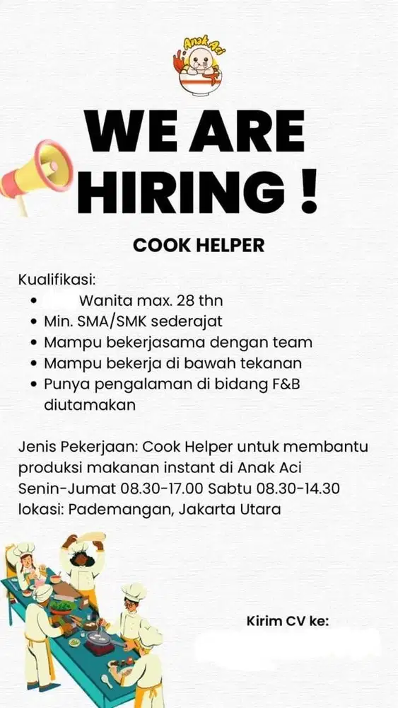 LOWONGAN PEKERJAAN KHUSUS PADEMANGAN