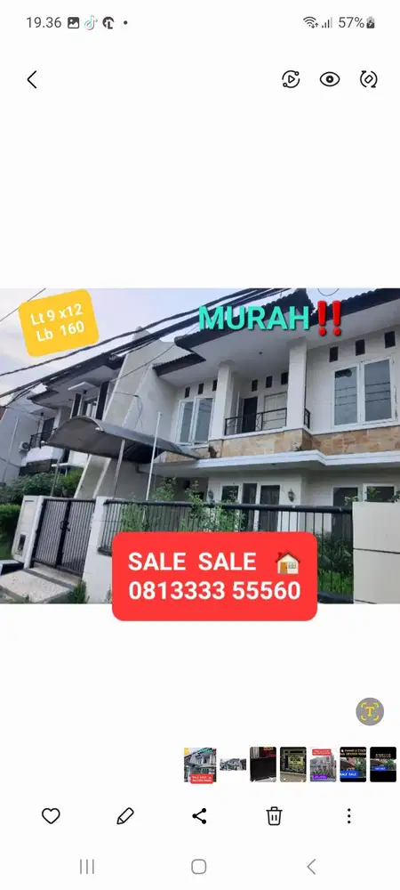 BU‼️JUAL MURAH RUMAH MULYOSARI 2 LANTAI