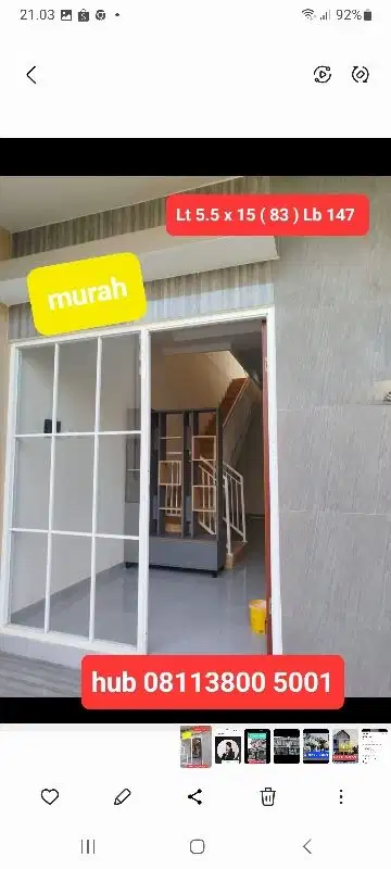 JUAL Murah ‼️RUMAH MULYOSARI siap huni