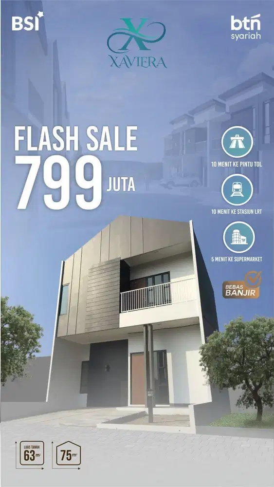 Cluster Xaviera Townhouse di Rawa lumbu, Bekasi timur