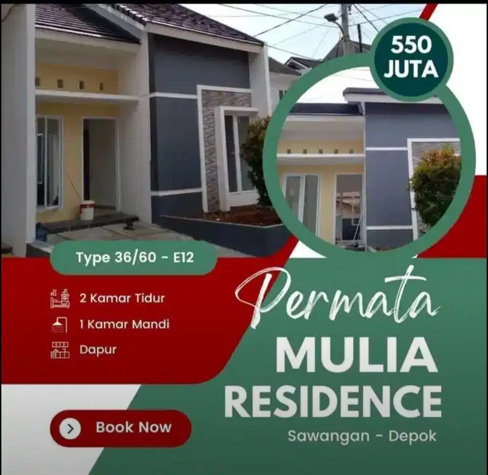 RUMAH NEW SIAP HUNI DEKAT TOL JORR 2, SAWANGAN DEPOK