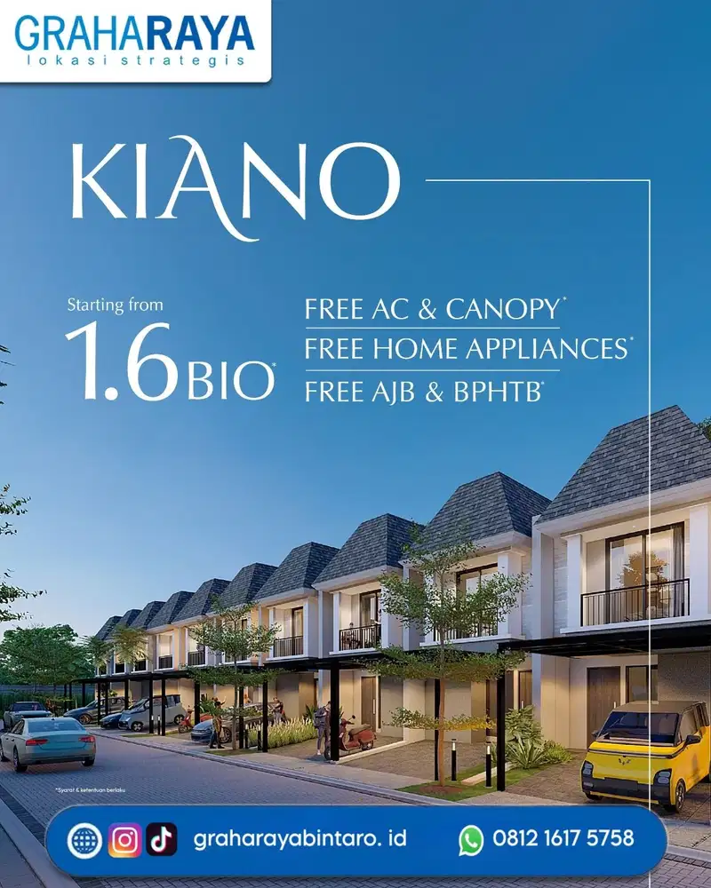 Tipe KIANO Graha Raya Rumah KPR Dp 0%