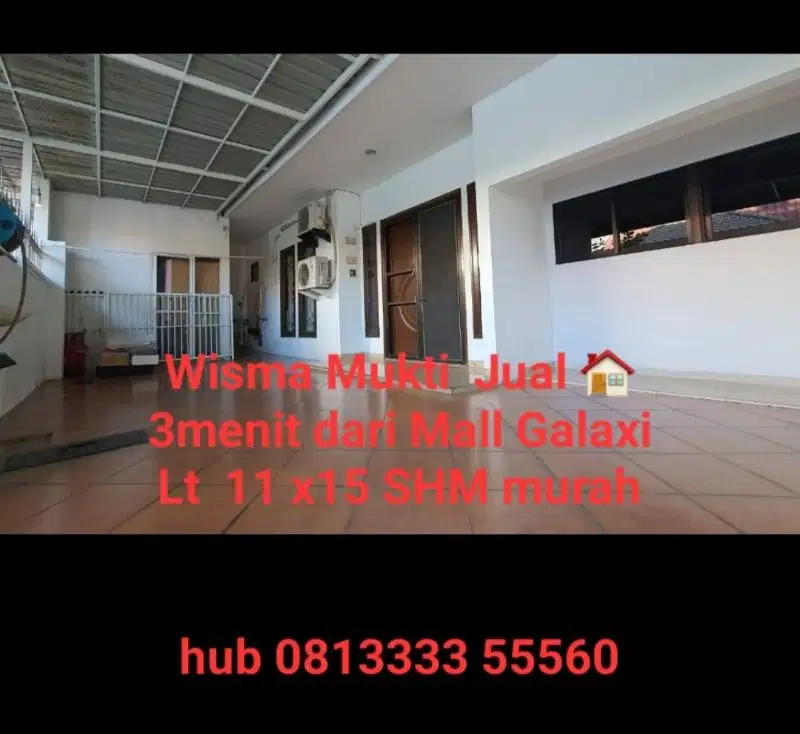 JUAL RUMAH MURAH‼️Wisma Mukti FULL FURNISH uda renovasi