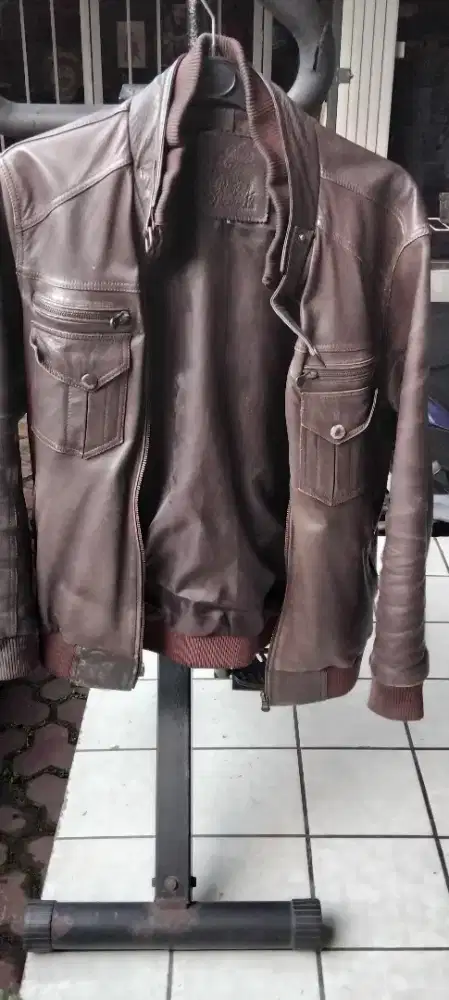 Jaket kulit domba size M