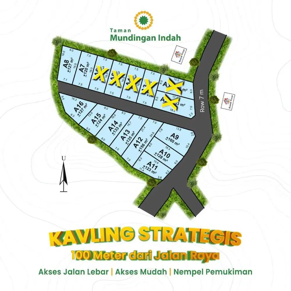 KAVLING STRATEGIS 100 METER DARI JALAN RAYA TAMAN MUNDINGAN GUNUNGPATI