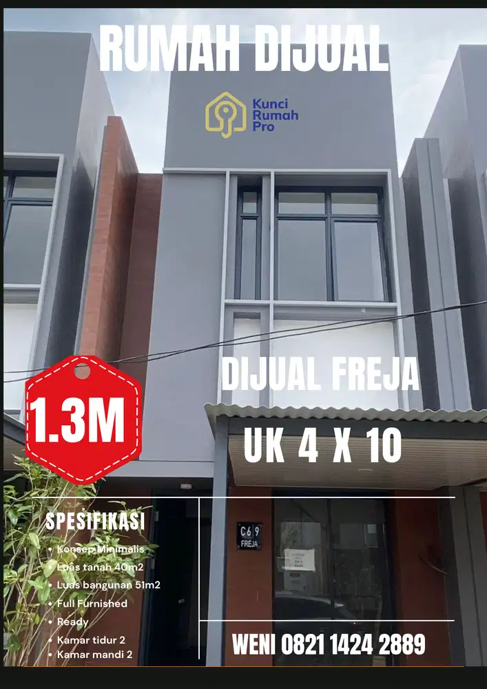 Rumah murah freja house diBSD Siap Huni full Furnished dekat aeon mall