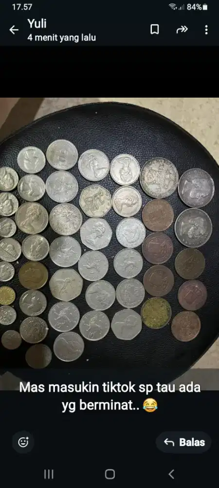 Coin antik dari inggris dan singapore