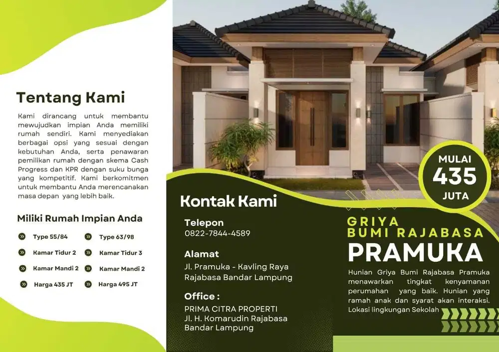 DI JUAL RUMAH BUMI RAJA BASA