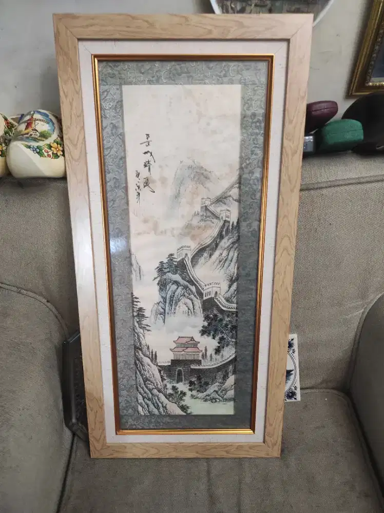 Dekorasi kantor lukisan kertas China judul istana diatas tembok China