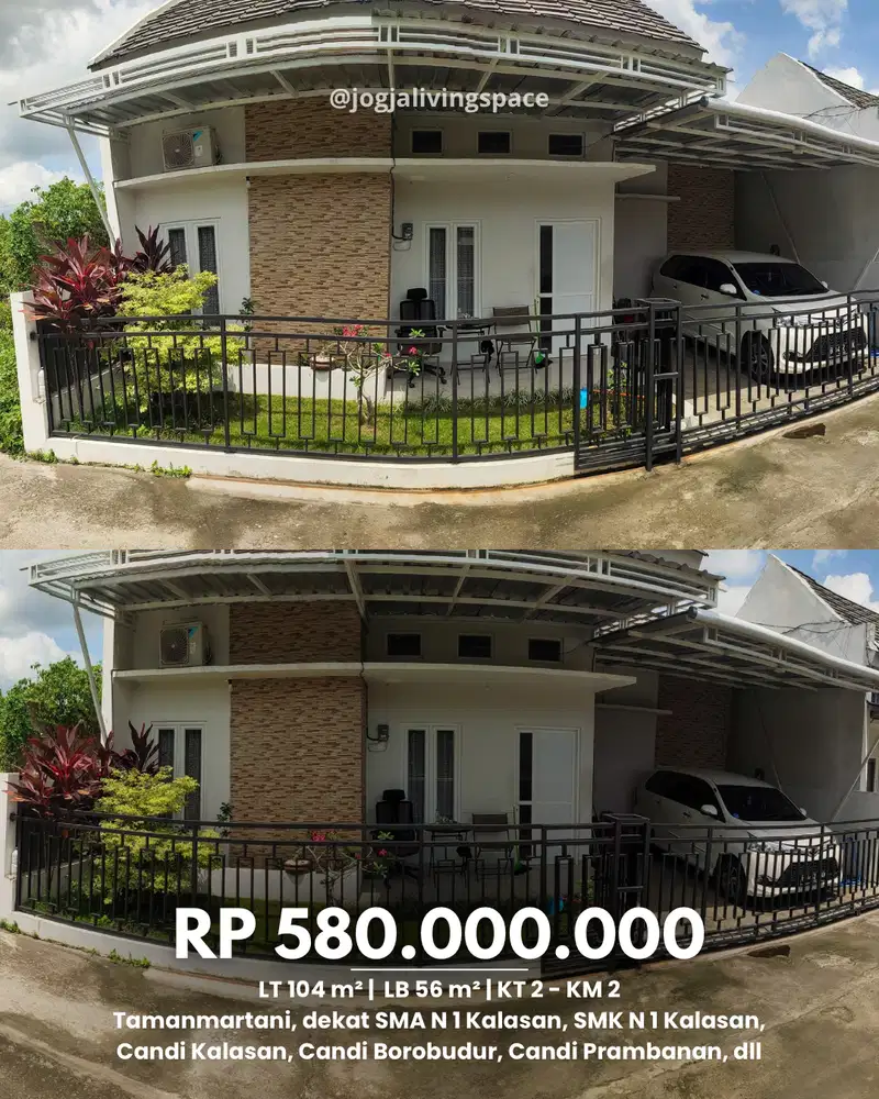 A184 - Rumah Cantik Desain Modern Minimalis Siap Huni Di Tamanmartani