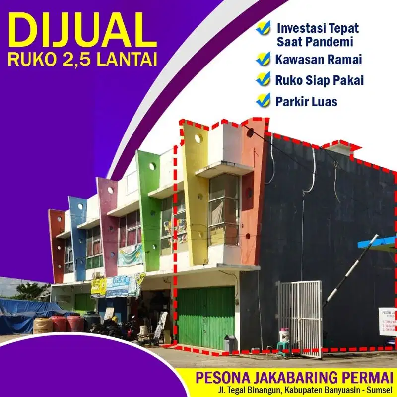 Ruko Murah di depan perumahan Jakabaring Permai II