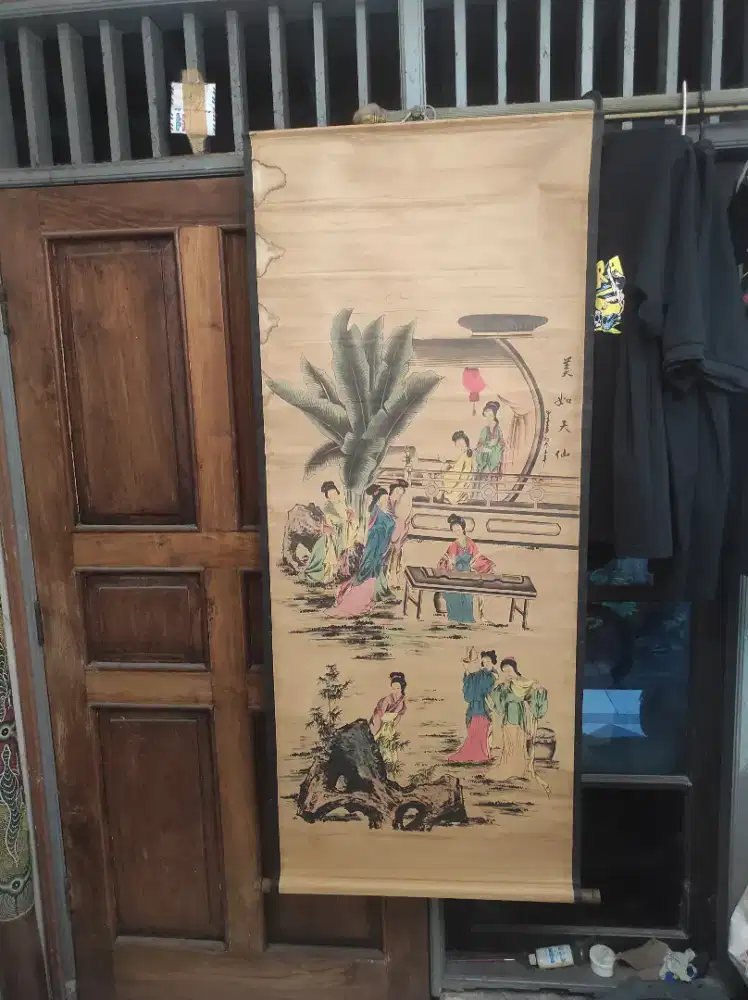 Dekorasi kantor lukisan permaisuri kertas China gulung ukuran Sepintu