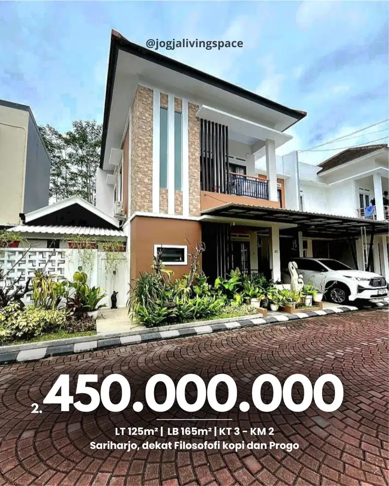 A101 - Rumah Modern Minimalis 2 Lantai dalam Cluster Mewah di Palagan
