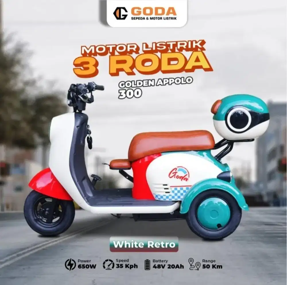 Sepeda Listrik Roda Tiga Murah (GODA 300)