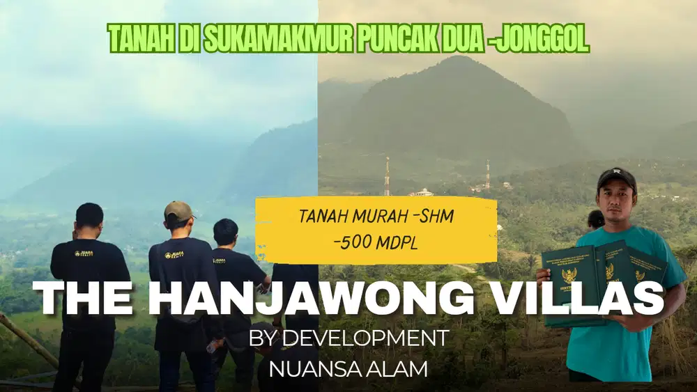Tanah murah the hanjawong villas dekat puncak dua di bogor timur