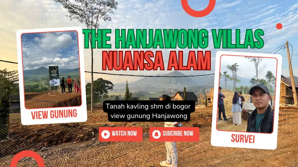 Tanah kavling shm dengan pemandangan gunung udara dingin