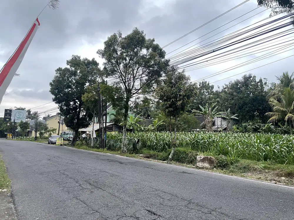 Tanah strategis pinggir jl aspal jl kaliurang km 19
