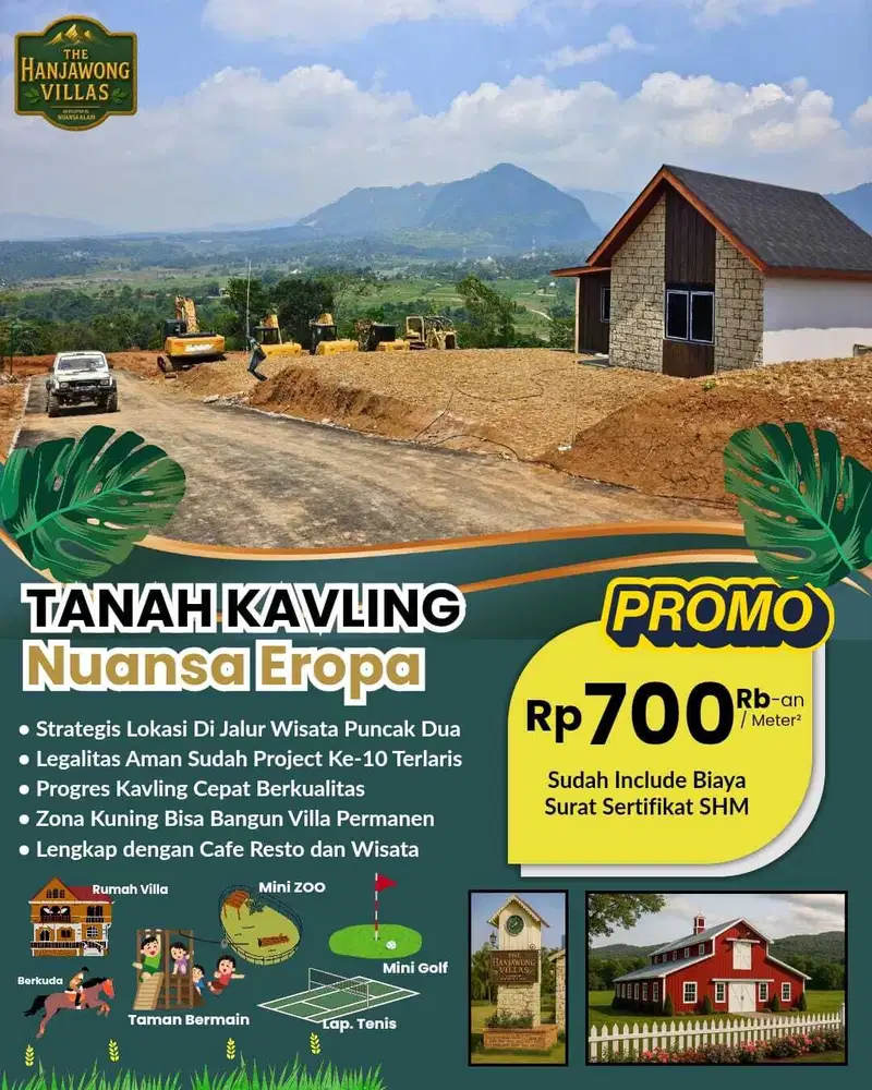 Tanah murah di bogor dekat cibubur hanjawong villas