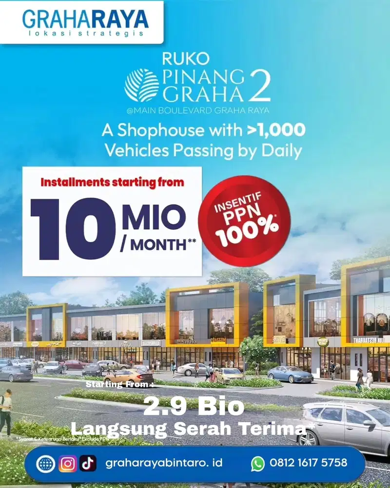 RUKO PINANG GRAHA 2  Graha Raya Lokasi Strategis