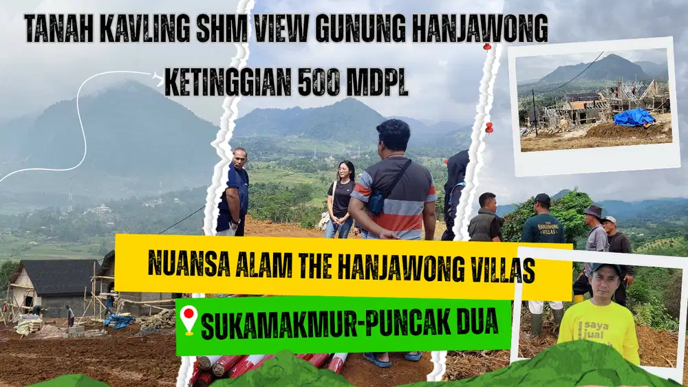The hanjawong villas, tanah Villa di puncak dua bogor