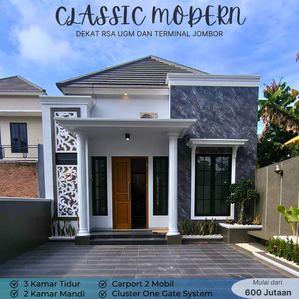 RUMAH CLASSIC MODERN SIAP HUNI DI CEBONGAN MLATI