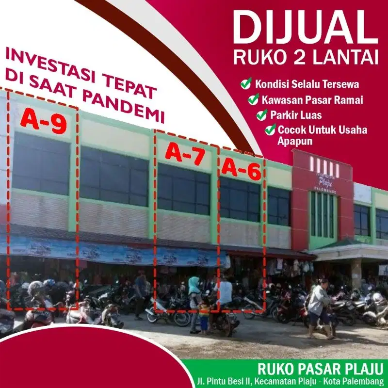 Ruko murah di pasar plaju sebelum kehabisan Isa 2 saja