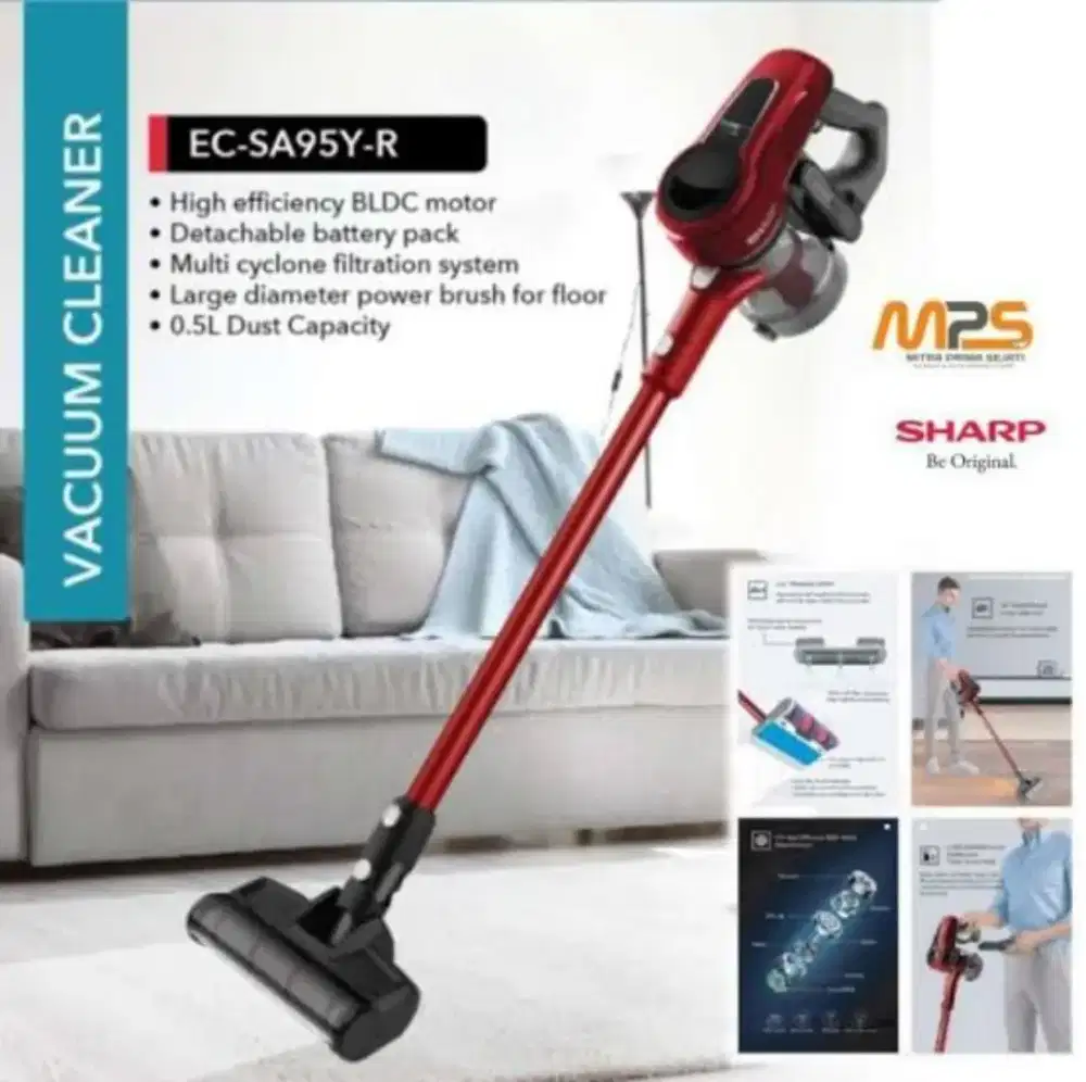 Vacuum Cleaner SHARP EC-SA95Y-R Baru 100% – Segel & Belum Terpakai