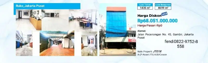 jual murah ruko