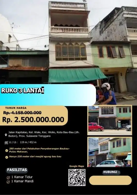 jual murah ruko melalui lelang negara
