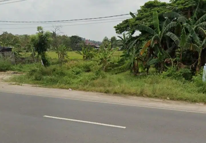tanah pinggir jalan lintas dekat polsek  natar
