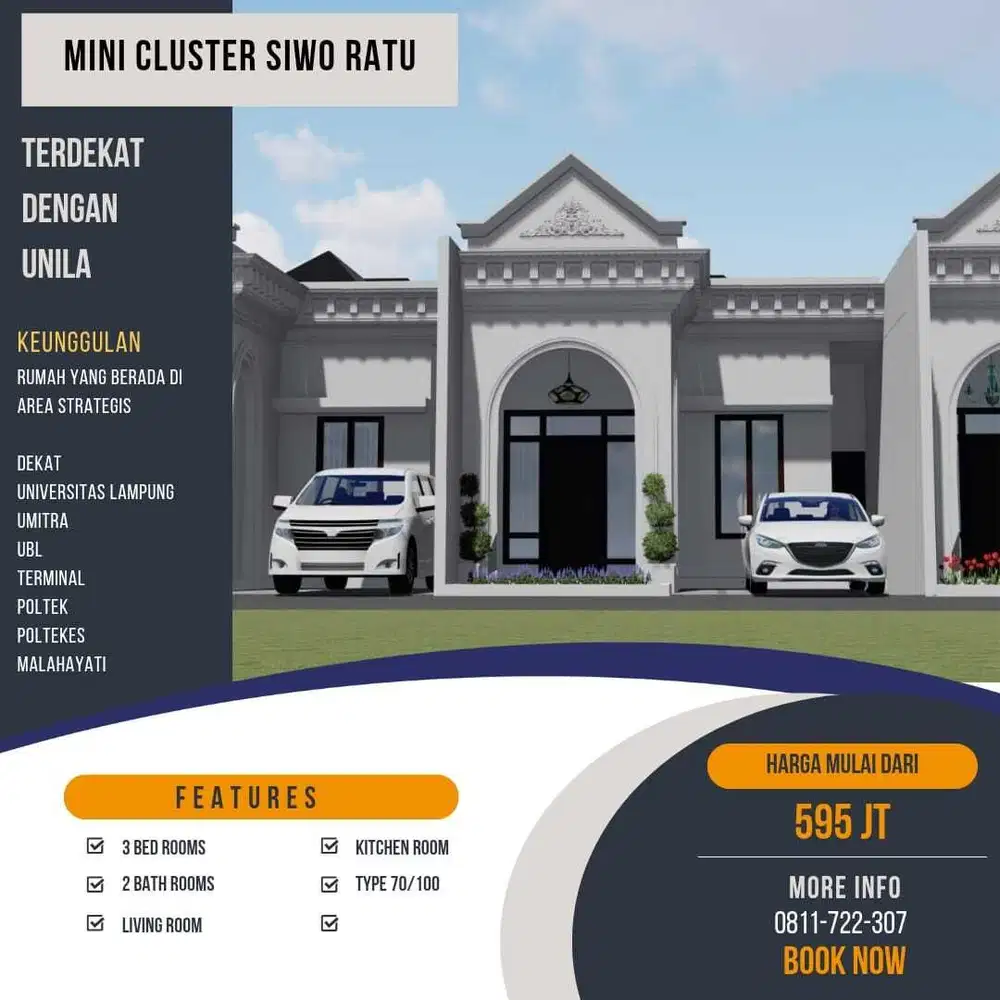 DI JUAL RUMAH SAMPING UNILA SIWORATU BANDAR LAMPUNG