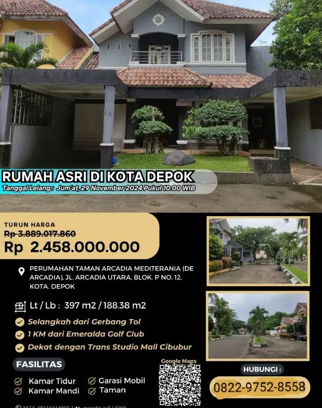 jual murah rumah melalui lelang negara