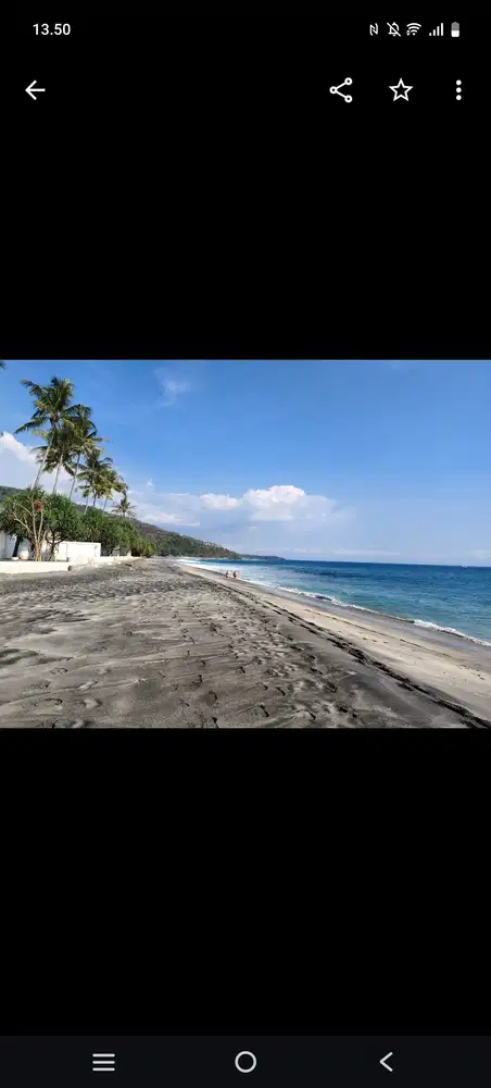 Tanah di pantai stangi pemenang sebelah klui di lepas cepat