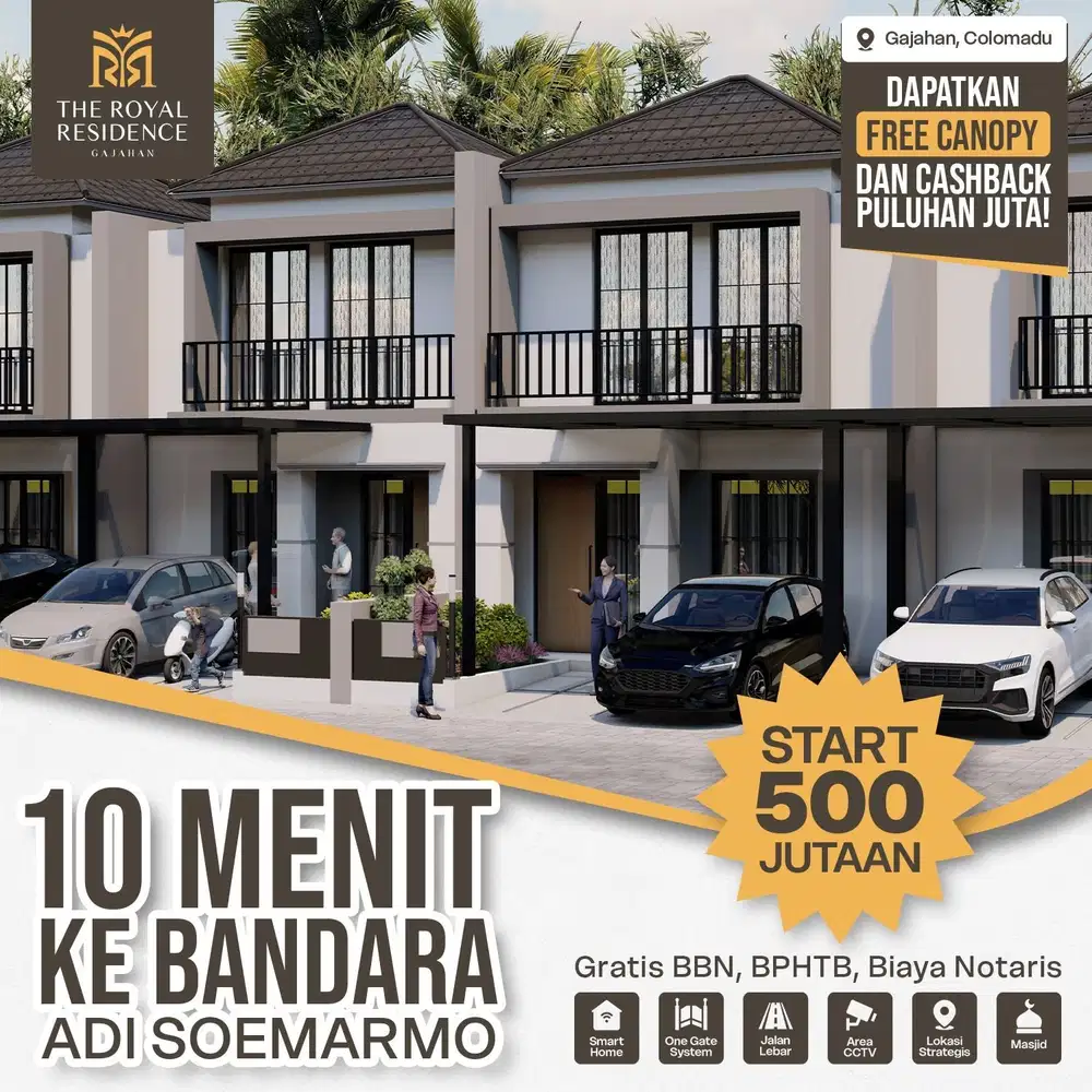 Rumah 2 Lantai Gajahan! 10 Menit ke Bandara Solo. Praktis & Nyaman